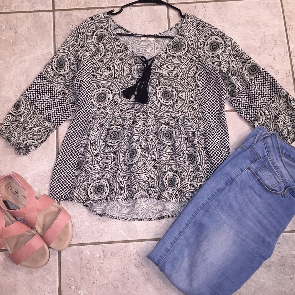 Tribal Print Blouse
